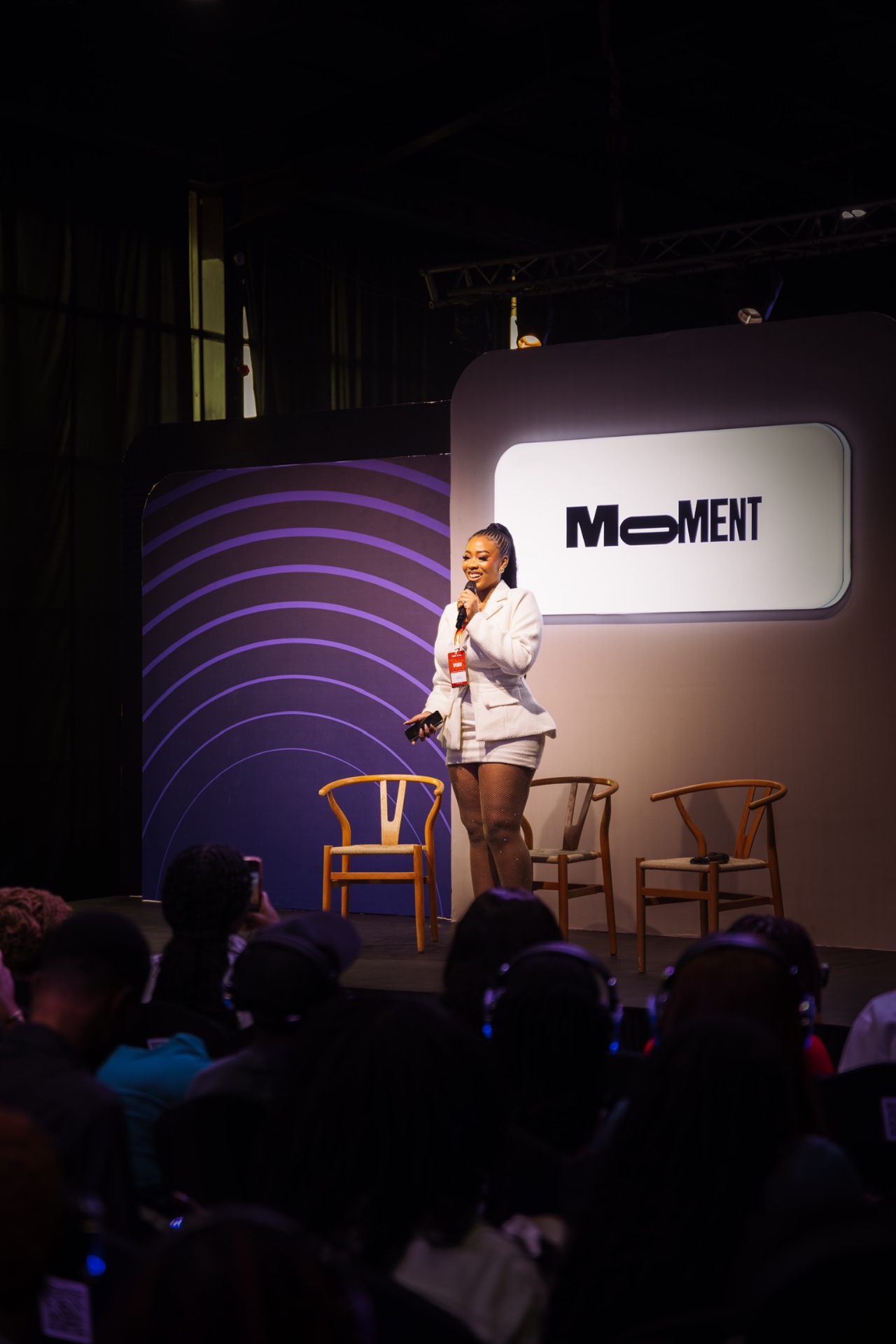 Me speaking at the Moment by Mainstack Event in Lagos